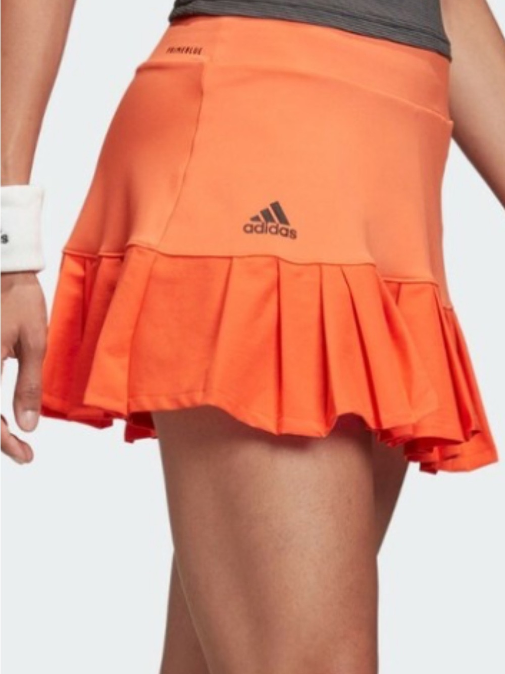 adidas Orange Pleated Sport Skort